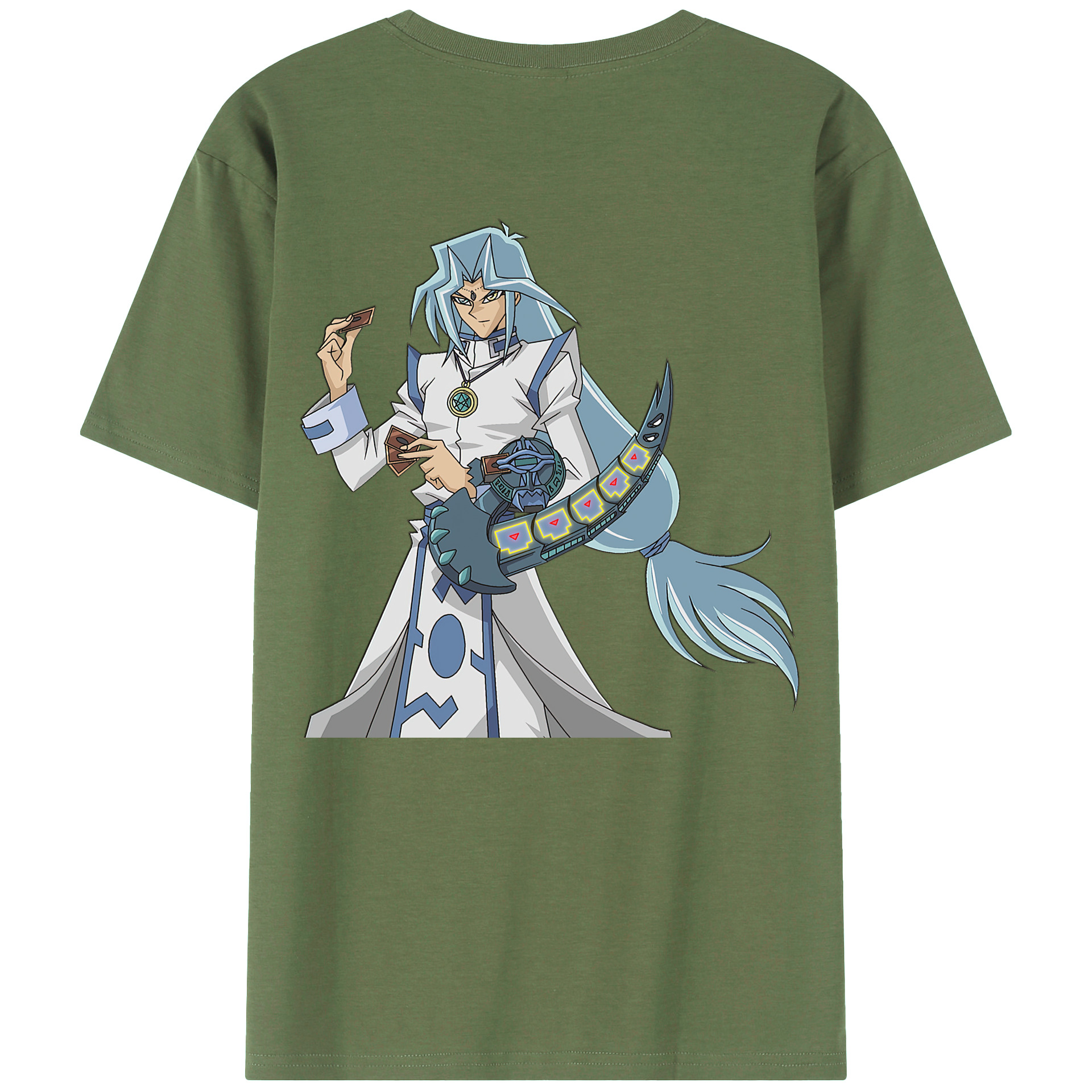 （画像用） 遊☆戯☆王 Yu-Gi-Oh! 綿100％ メンズ半袖Tシャツ（バックプリント） 通気性